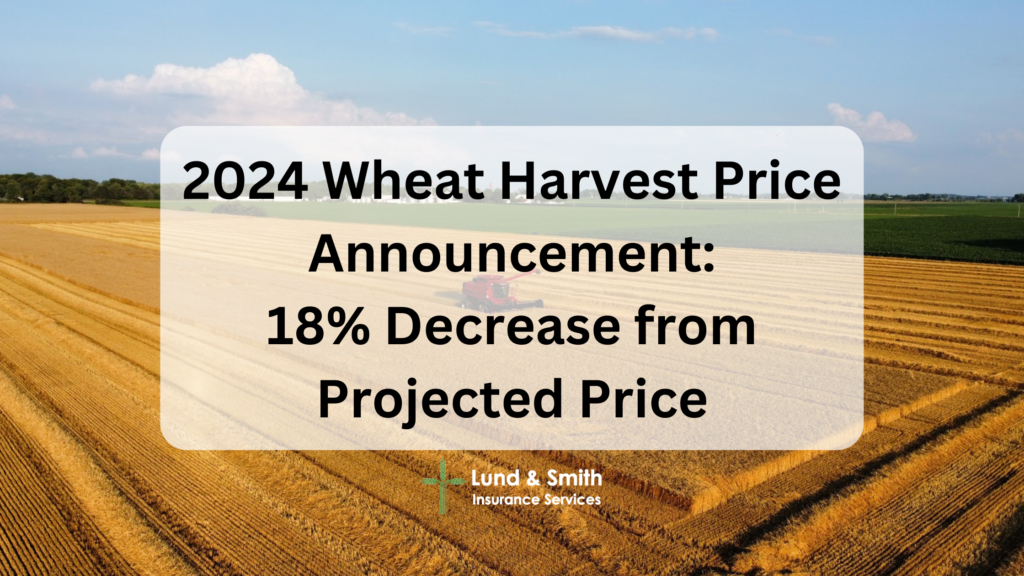 2024 Wheat Harvest Price Announcement - Lund and Smith Insurance Services